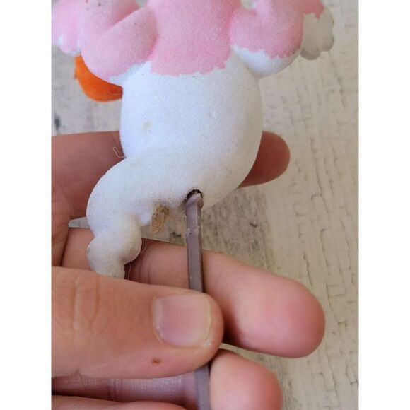 Halloween flocked ghost AS IS pumpkin pick home decor - Picture 6 of 7